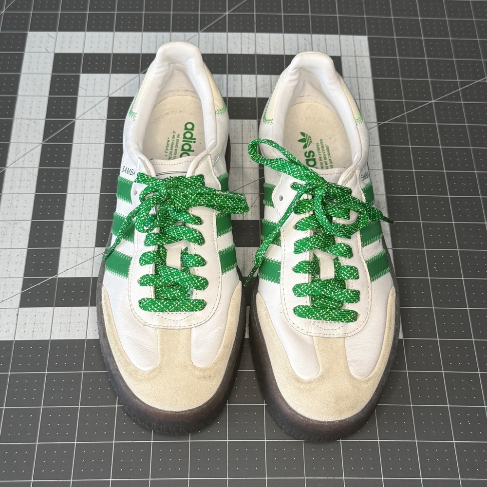 Adidas Samba W White Green Platform Gum Sole Sneakers IE9105 Sporty Womens 9